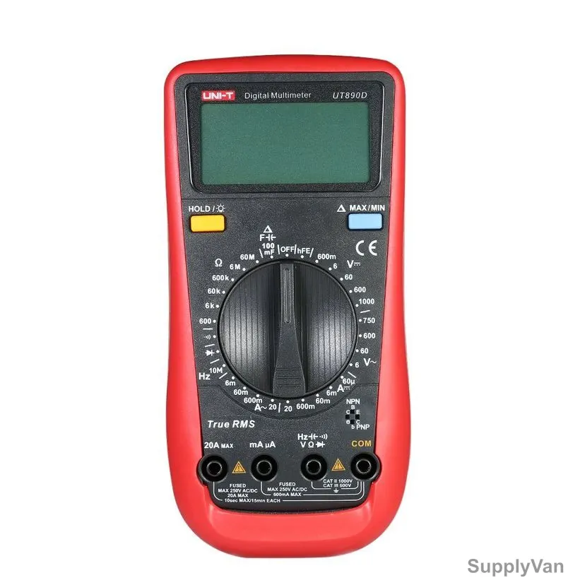 Uni-T True RMS Digital Multimeter, UT890D, 6000 Count, 750V, 20A