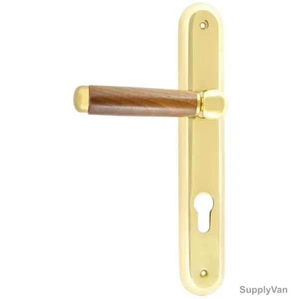 Cal Lever Handle With Lock, Gold, Brass