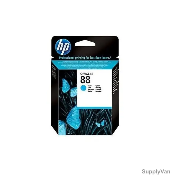 HP Original Ink Cartridge, C9386AE, Thermal Inkjet, 88, 800 Pages, Cyan