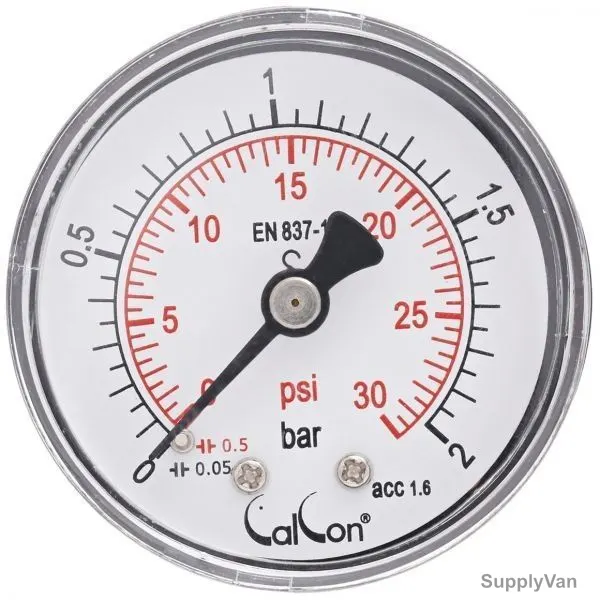 Calcon Pressure Gauge, CC10D, 50MM, 1/8 Inch, BSP, 0-2 Bar