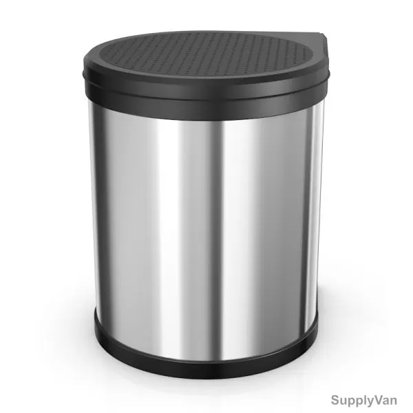 Hailo Built-in Waste Bin, Hlo-3555-101, 15 Litres, Silver