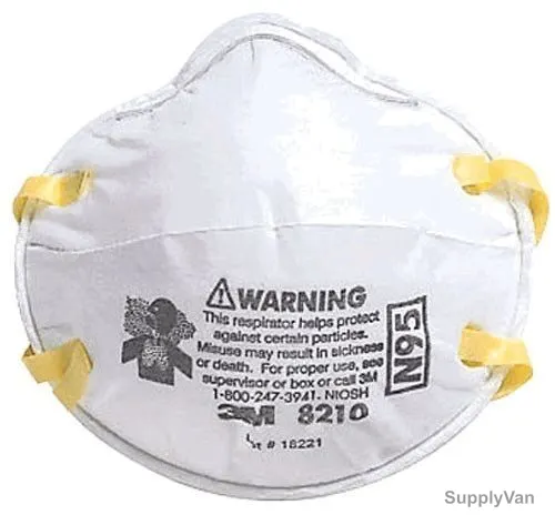 3M Disposable N95 Particulate Respirator Mask, 8210, 5 Pcs/Pack