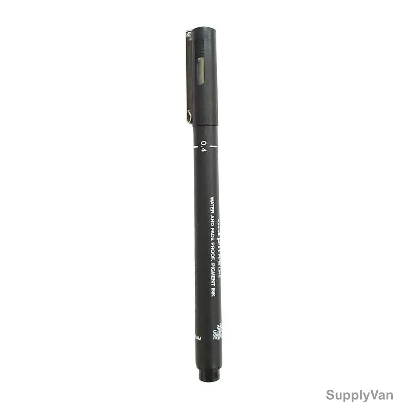 Uni-Ball Fine Line Marker, PIN200-04-BK, 0.4MM Tip, Black, 12 Pcs/Pack