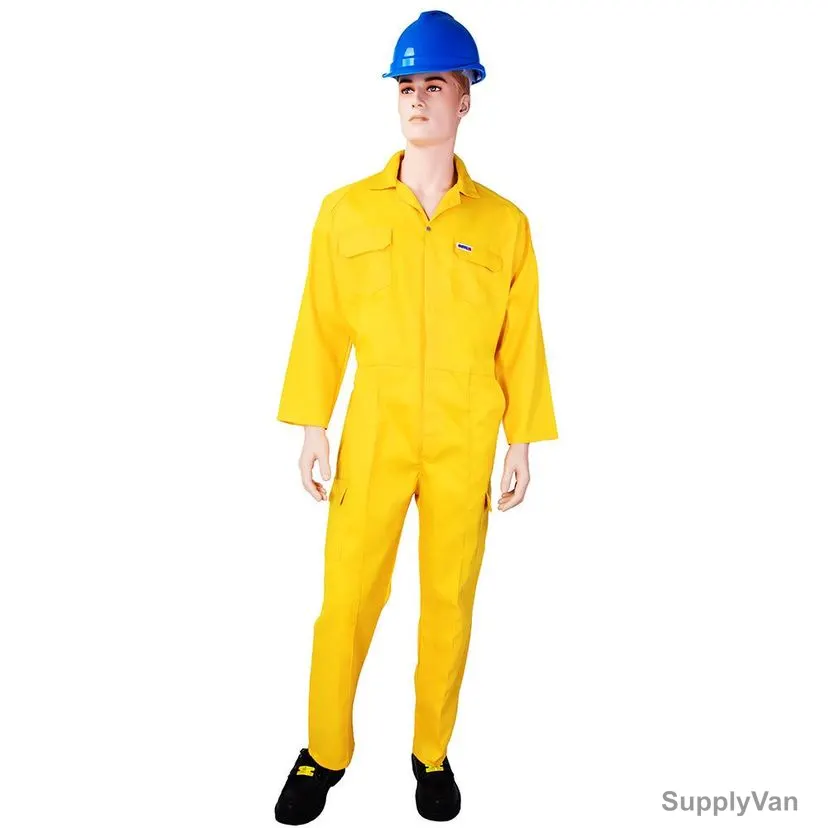 Ameriza Safety Coverall, Chief C, 100% Twill Cotton, S, Yellow — image 1