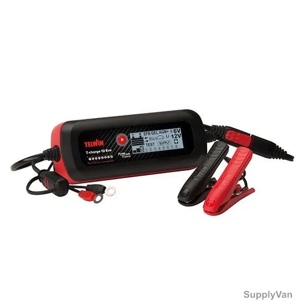 Telwin Multi Purpose Battery Charger, 807578, T-Charge 12 Evo, 6/12V