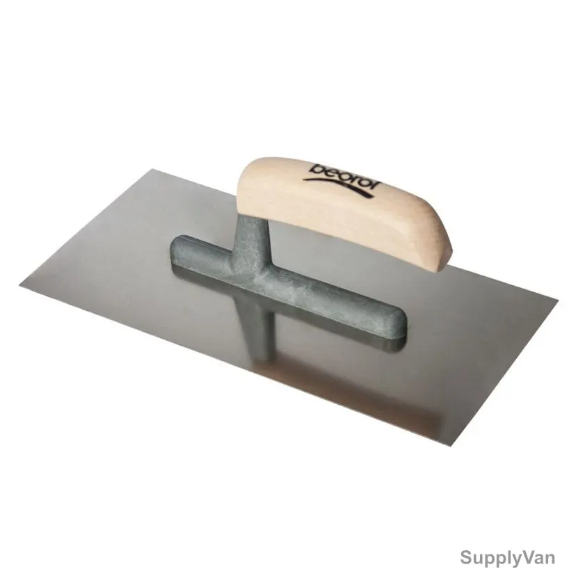 Beorol Plastering Trowel, GRDM, Wood/Stainless Steel, 130MM Width x 270MM Length