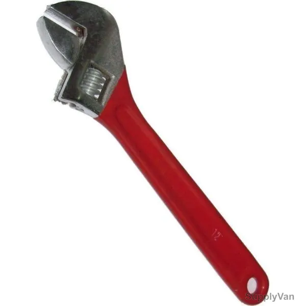Robustline Adjustable Wrench, 12 Inch, Red