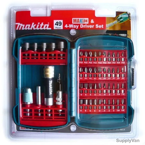 Makita Maklok 4-Way Driver Set, P-52043, 49PCS