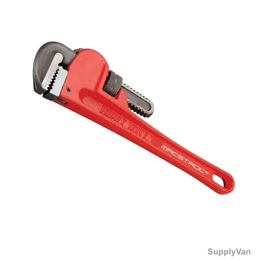 Macstroc Heavy Duty Pipe Wrench, MPW06, Cast Iron, 3/4 Inch Jaw Capacity, 6 Inch Length