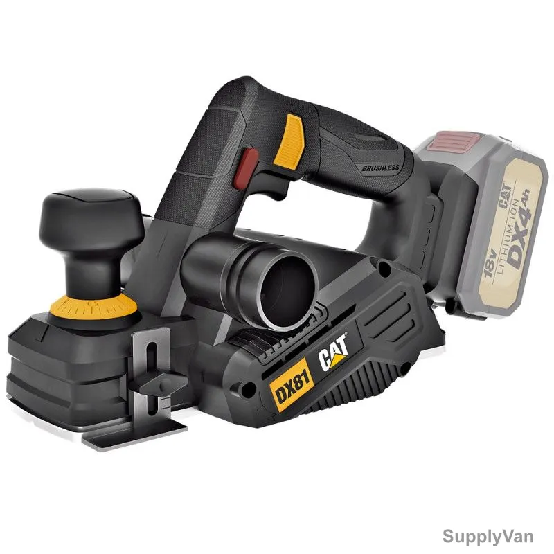Caterpillar Cordless Planer, DX81B, 18V, 2MM Cutting Depth, 82MM Base Width x 185MM Blade Dia — image 1