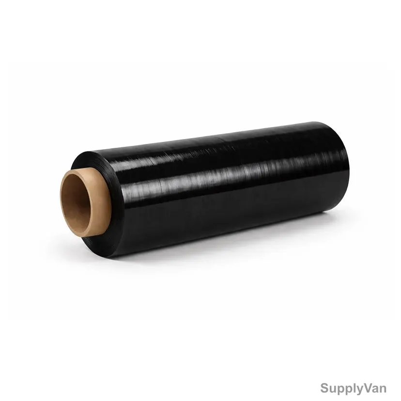 Stretch Flim, Polyethylene, 1.8 Kg, 300GM Core, 20CM Width, Black — image 1