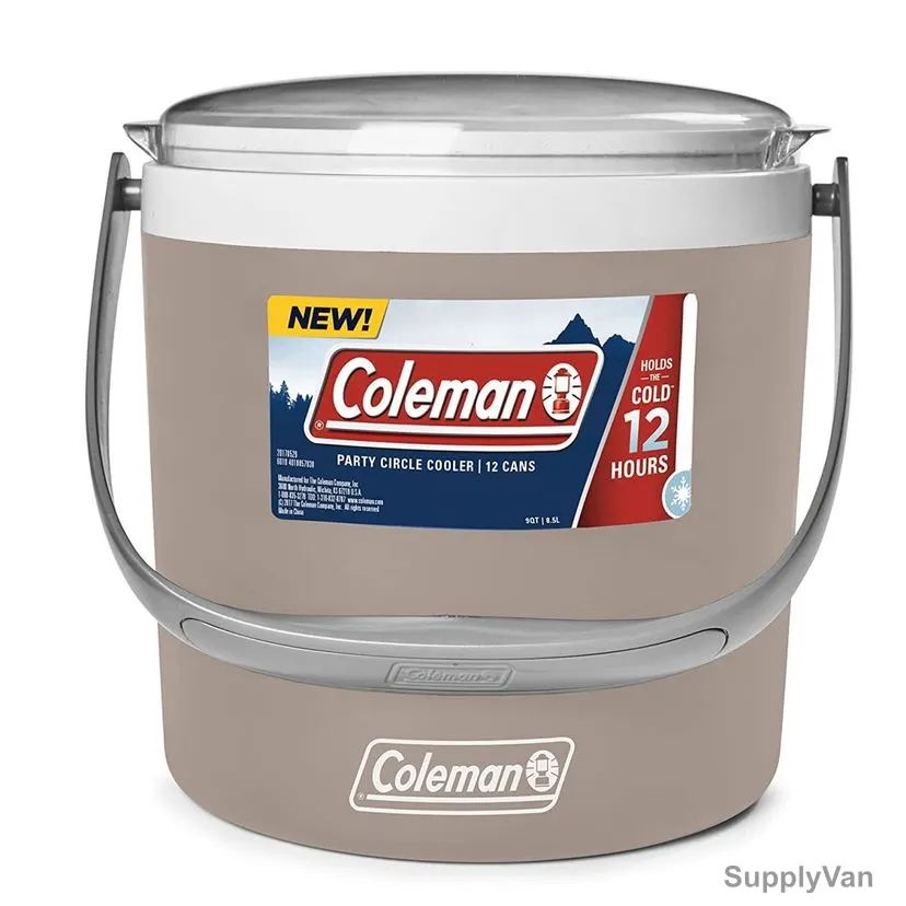 Coleman Party Circle Bucket Cooler, 2000033042, 9 Qt, Sandstone — image 1