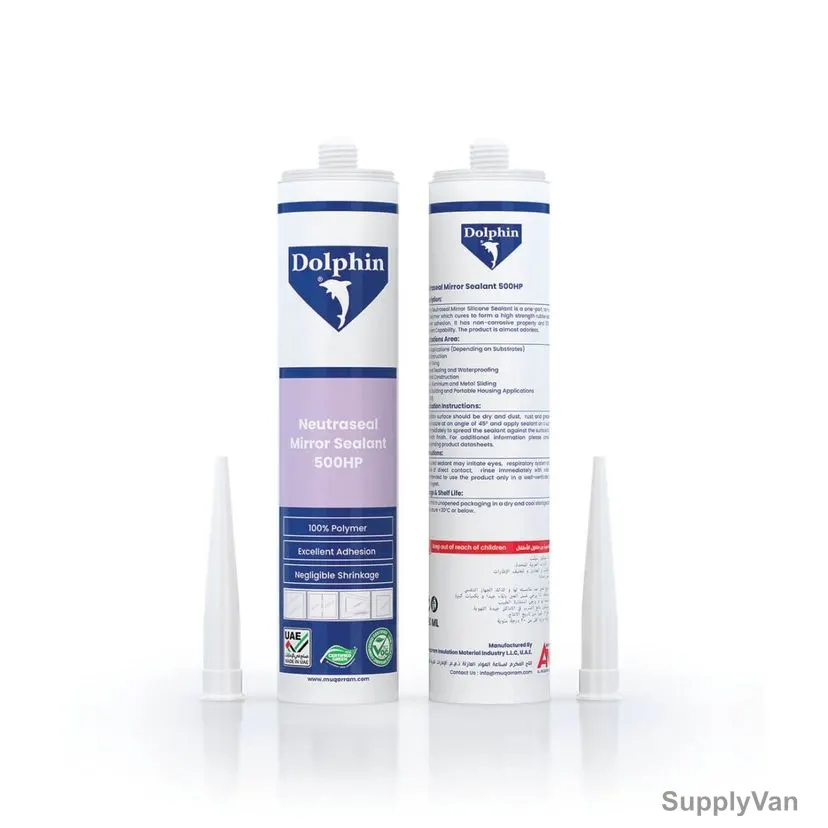 Dolphin Mirror Silicone Sealant, 500, 280ML, PK24