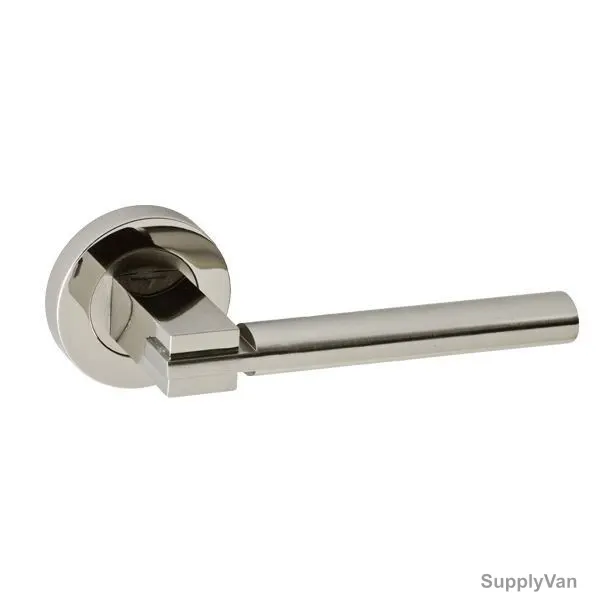 Doganlar Door Handle, Alfa, Zinc, Satin Nickel