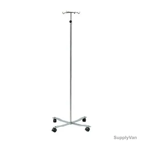 3W I.V Stand With Steak Base, 3W-G3, 1230-2080MM, Silver