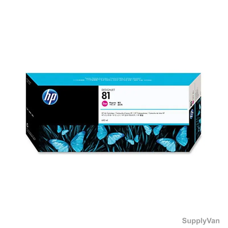HP DesignJet Ink Cartridge, C4932A, 81, 680ML, 1000 Pages, Magenta
