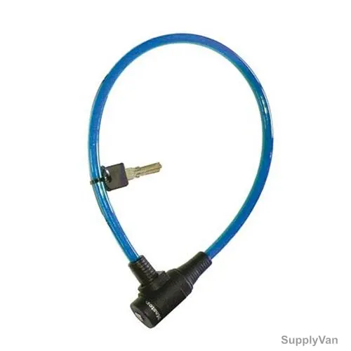 Master Lock Keyed Cable Lock, 8169EURDPRO, Vinyl and Steel, 65CM x 8MM, Blue