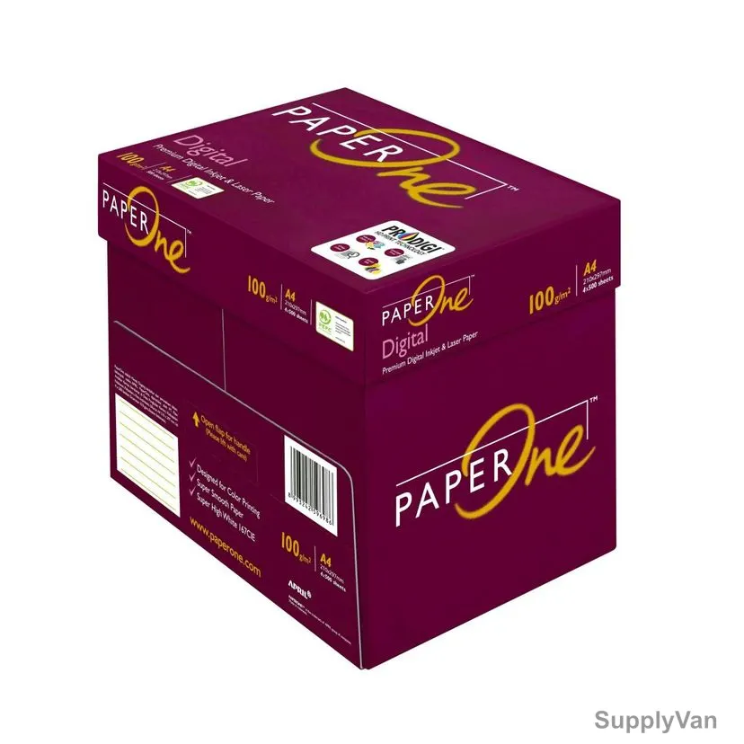 PaperOne Digital Premium Copy Paper, P1D100A4C, A4, 100 GSM, 500 Sheets, 4 Ream/Box