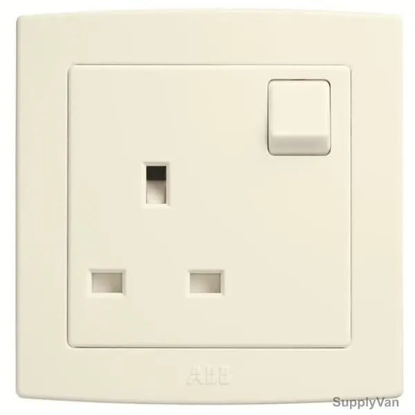 ABB Dual Pole Switched Socket, AC237-82, Concept BS, 1 Gang, 250V, 13A, Ivory White