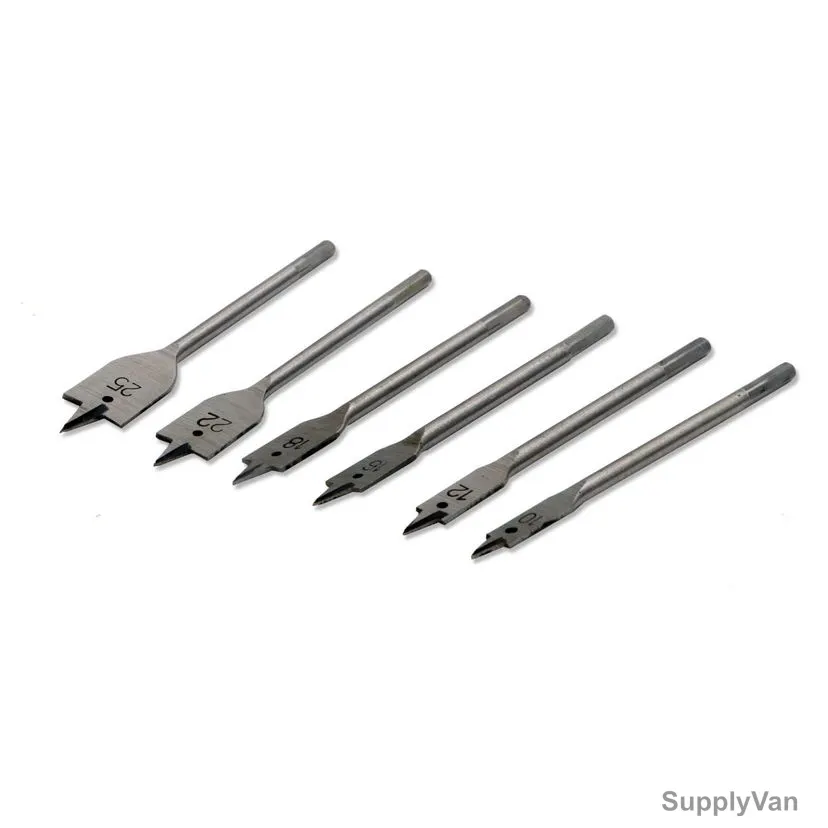 Max Flat Zip Wood Bit Set, MC355-WOO10M1, 6 Pcs/Set