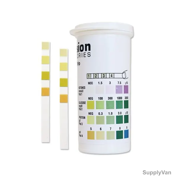 Precision Urine Analysis Test Strip, MUT, 64 x 5MM, PK50