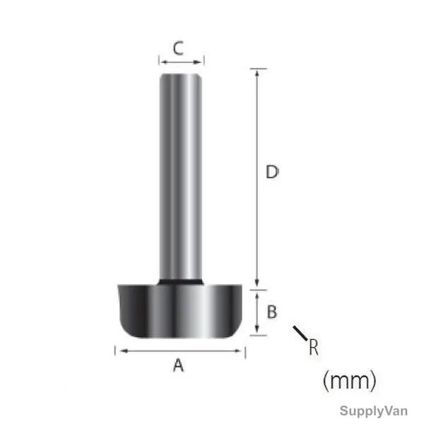 Makita Cove Router Bit, 793147-4, 25x13MM