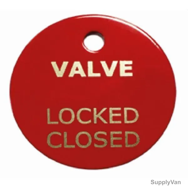 Car Valve Locked Closed Tag, CST-VLVC-R, 40 x 190MM, Red