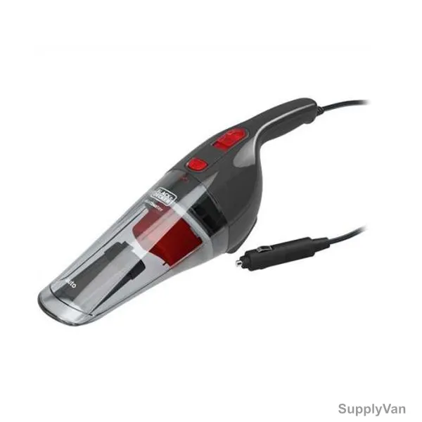Black and Decker Car Vacuum Cleaner With Accessory Kit, NV1210AV-B5, 12VDC, Grey and Red