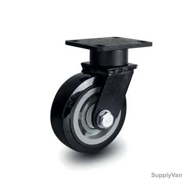 Swivel Plate Caster, 6-423P100, Heavy Duty, 15CM, 1000Kg
