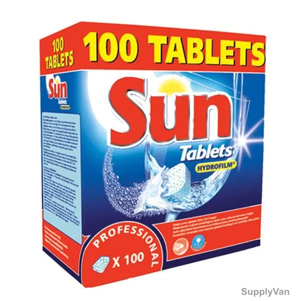 Diversey Sun Professional Dishwasher Tablet, 101100937, 100 Tablets/Pack
