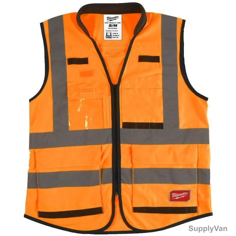 Milwaukee Premium High-Visibility Vest, 4932471898, S/M, Orange — image 1