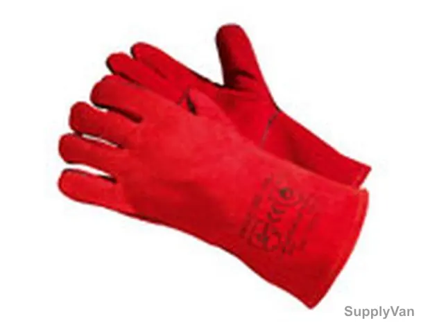Arco Welder Gloves, 1200310, Leather, Red