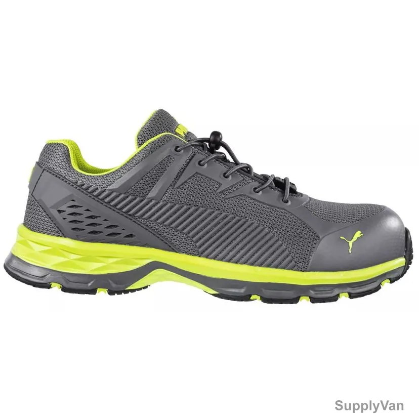 Puma Fuse Motion 2.0 Low Ankle Safety Shoes, 643880, S1P-ESD-HRO-SRC, Size43, Green/Grey
