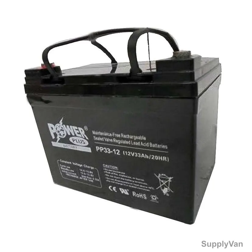 Powerplus Lead Acid Battery, PP33-12, 12V, 33Ah/20Hr
