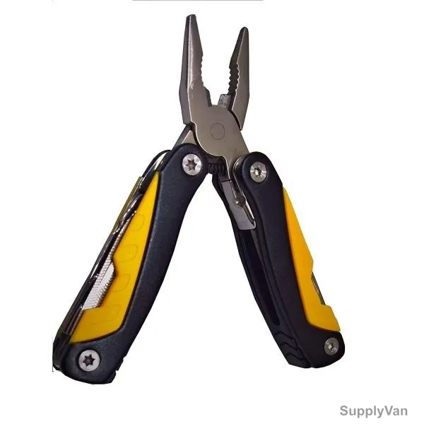 9-in-1 Multipurpose Travel Plier, Black and Orange
