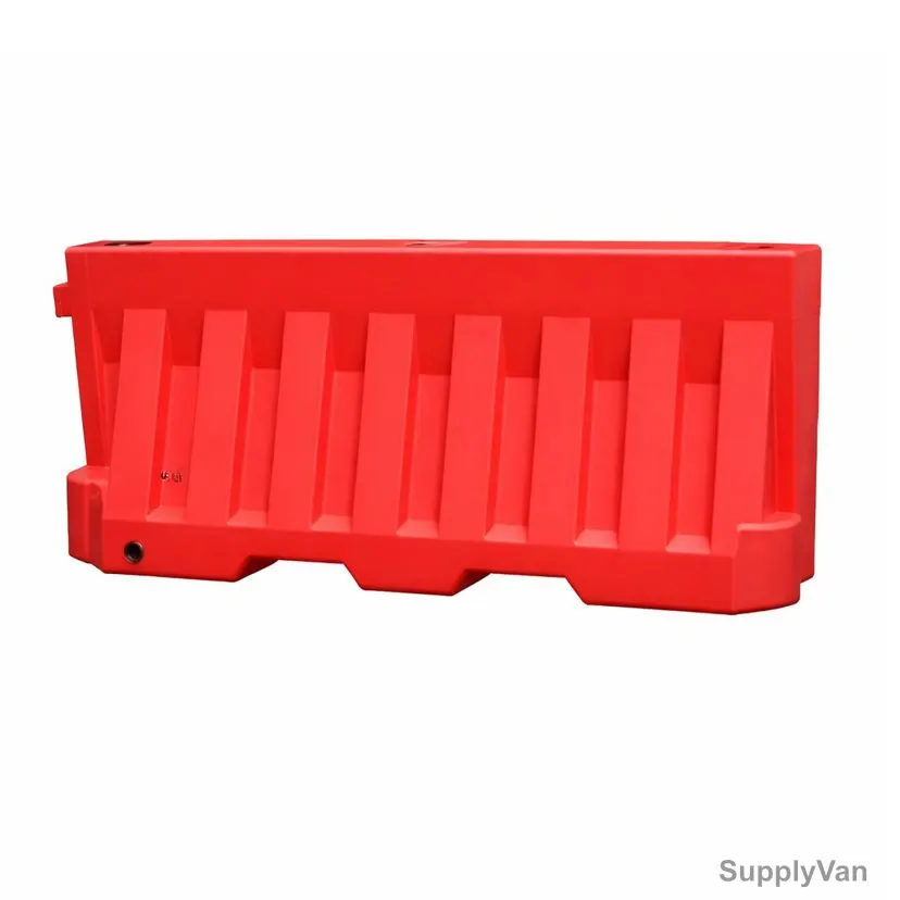Water Barrier, SWB-2000-R, Polyethylene, 800MM Height x  500MM Width x 2000MM Length, Red