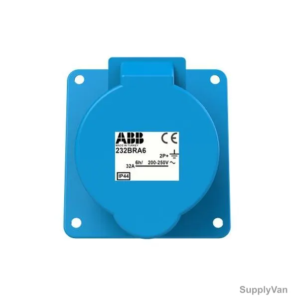 ABB Pin and Sleeve Connector, 232BRA6, 3 Pole, 32A, Blue — image 1