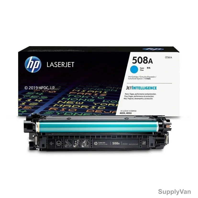 HP Original LaserJet Toner Cartridge, CF361A, 508A, Cyan — image 1
