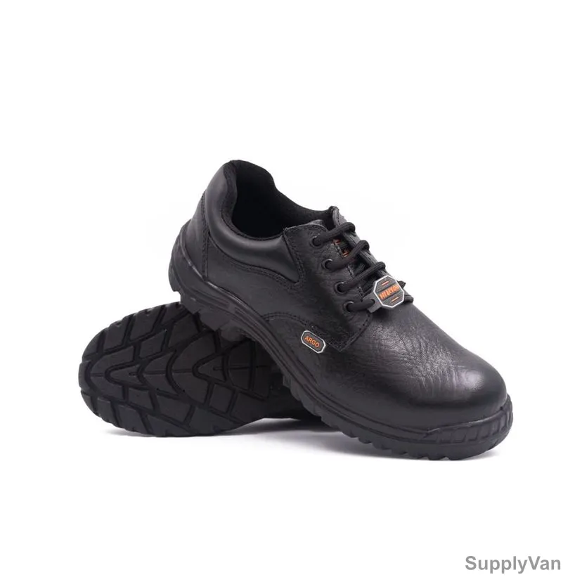 Hillson Mono Density Steel Toe Safety Shoes, HARGLA, Argo, Leather, Low Ankle, Size39, Black — image 1