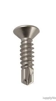 Tuf-Fix CSK Self Drilling Screw, 10x1 Inch, CS, Silver, PK900
