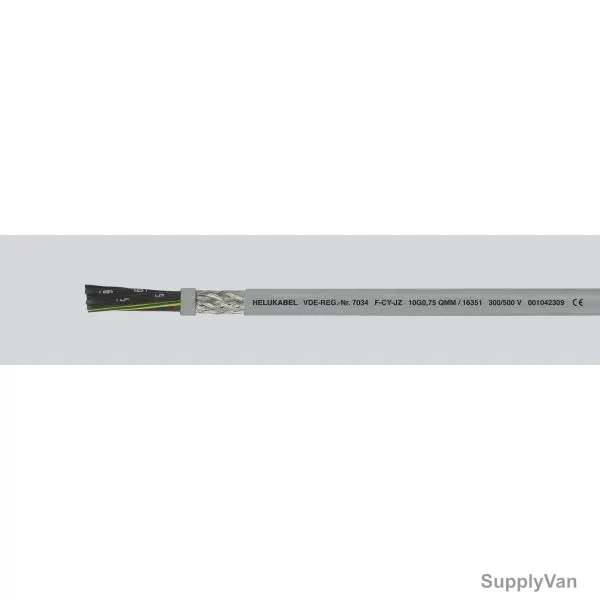 HELUKABEL Flexing Cable, F-CY-JZ, 14 AWG, 300-500V, 4 x 2.5 MM Sq, 5 Mtrs