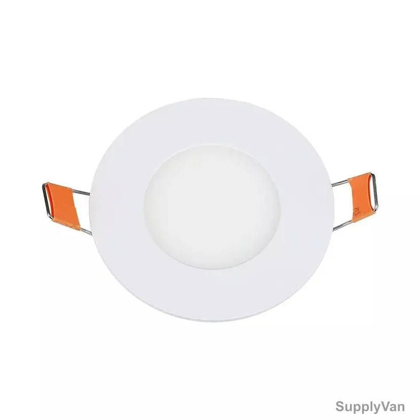 V-Tac LED Slim Panel Light, VT-3004, 3W, Round, 6000K, White
