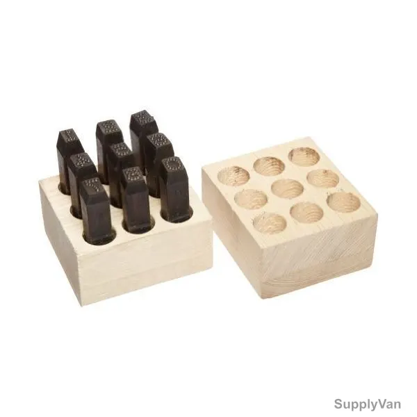 Young Bros Dot Design Character Stamp Figure Set, 08096, 3/8 Inch, 9PCS