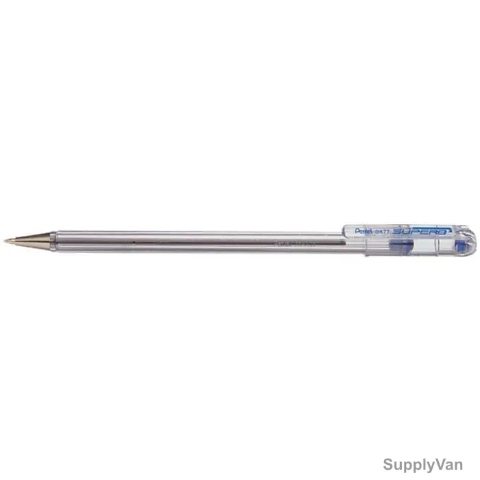 Pentel Superb Ball Point Pen, PE-BK77-02C, 0.7MM Tip, Blue, 2 Pcs/Pack