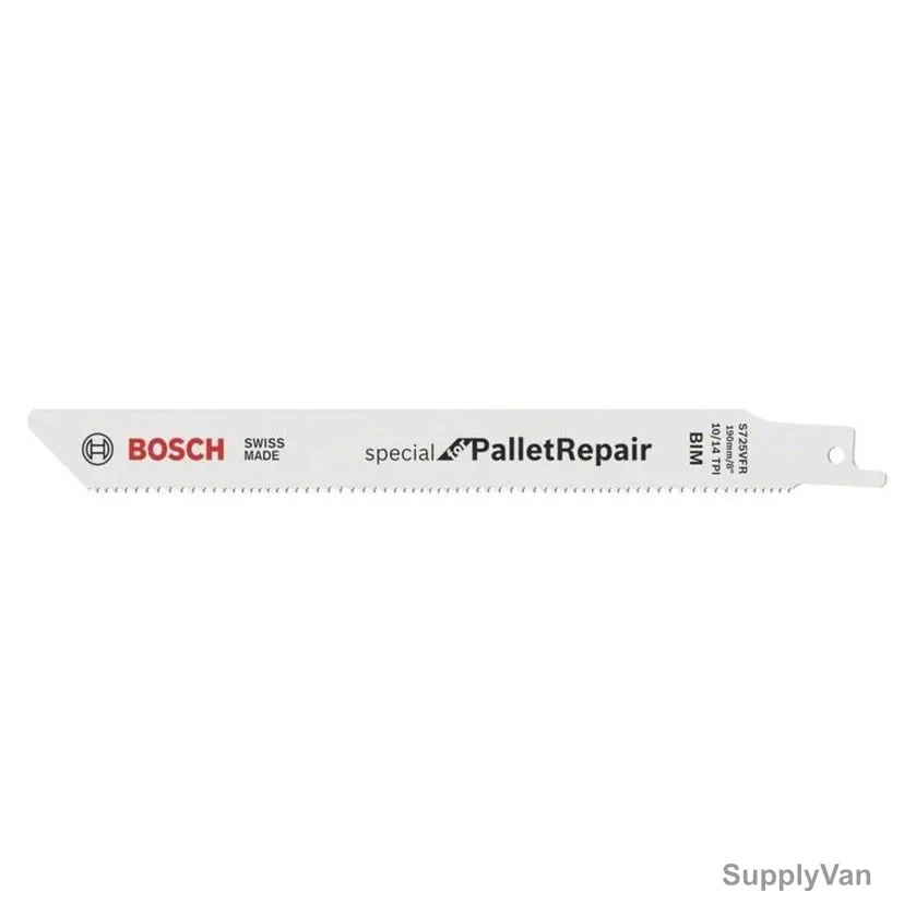 Bosch S725VFR Pallet Repair Reciprocating Saw Blade, 2608658036, Special, 10-14 TPI, 190MM Length, 5 Pcs/Pack