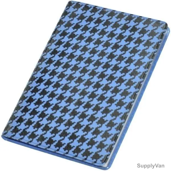 FIS 5MM Square Lines Notebook with PVC Soft Cover, FSNBP5A7100BKBL, 74 x 105MM, 100 Pages, Black and Blue