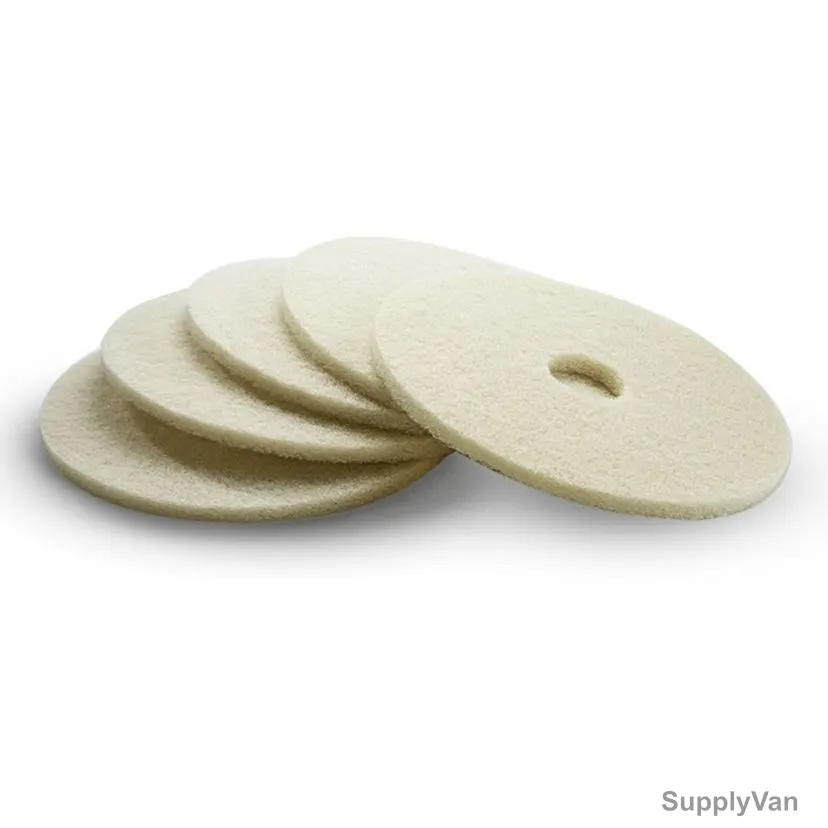 Karcher Soft Polishing Pad, 63711490, 432MM Dia, Natural, 5 Pcs/Pack