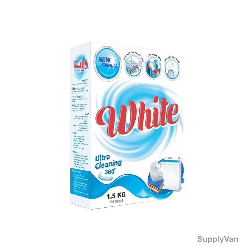 White Ultra Cleaning Detergent Powder, 2.5 Kg, 6 Pcs/Pack