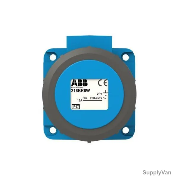ABB Pin and Sleeve Connector, 216BRA6W, 3 Pole, 16A, Blue and Grey — image 1