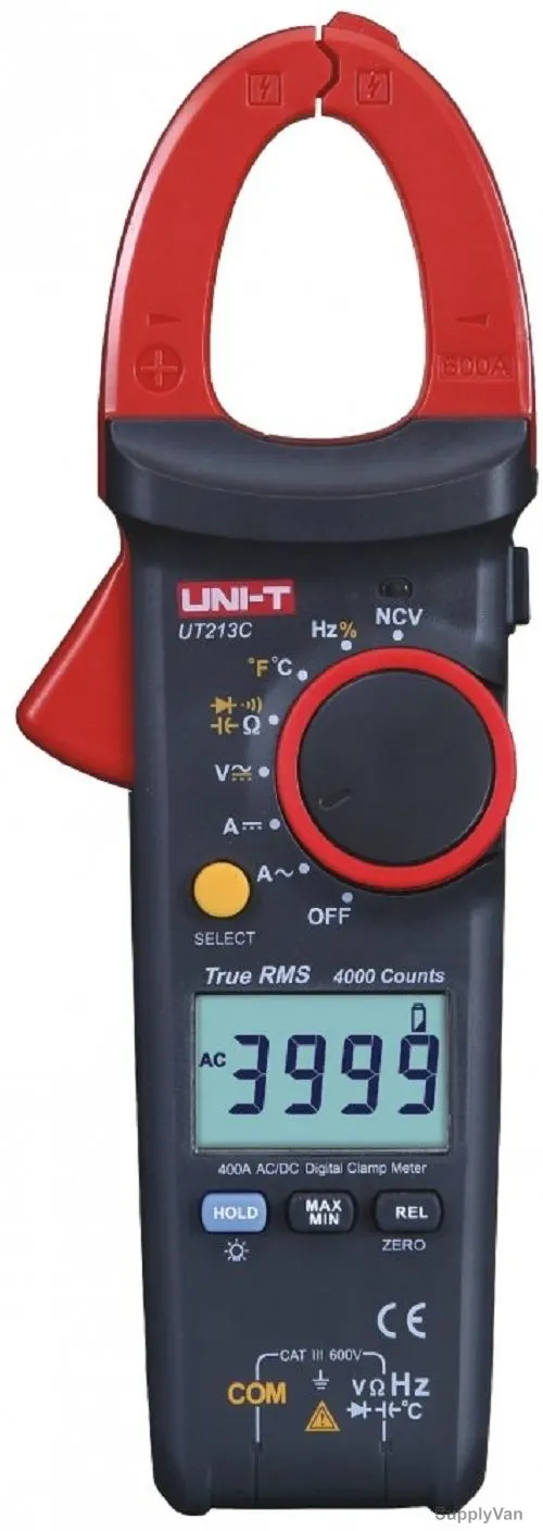 Uni-T Digital Clamp Meter, UT213C, 30MM Jaw
